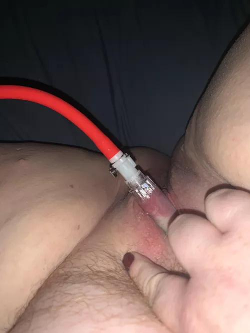 I’m new to this but god it feels amazing…maybe a whole pussy pump next?! by Longjumping-Donkey33