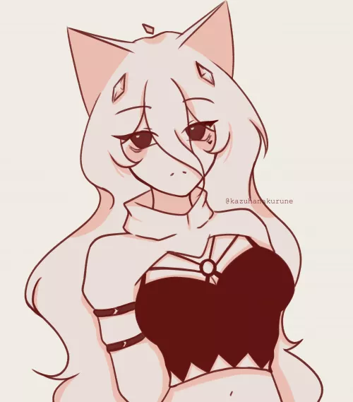 i'm pretty sure that humans with animal features are also counted as furry characters so here's a pretty fox named kurune ;) by KazuhanaKurune