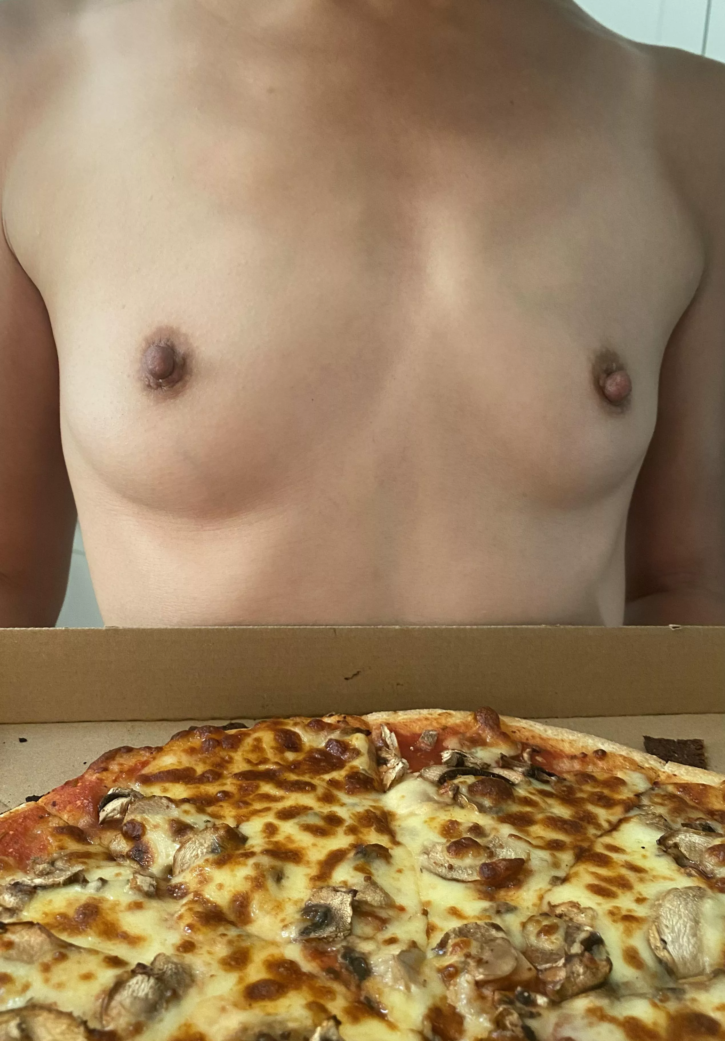 I’m the pizza delivery girl . Yes I would love a tip thanks ! posted by Innocent_nikki_18