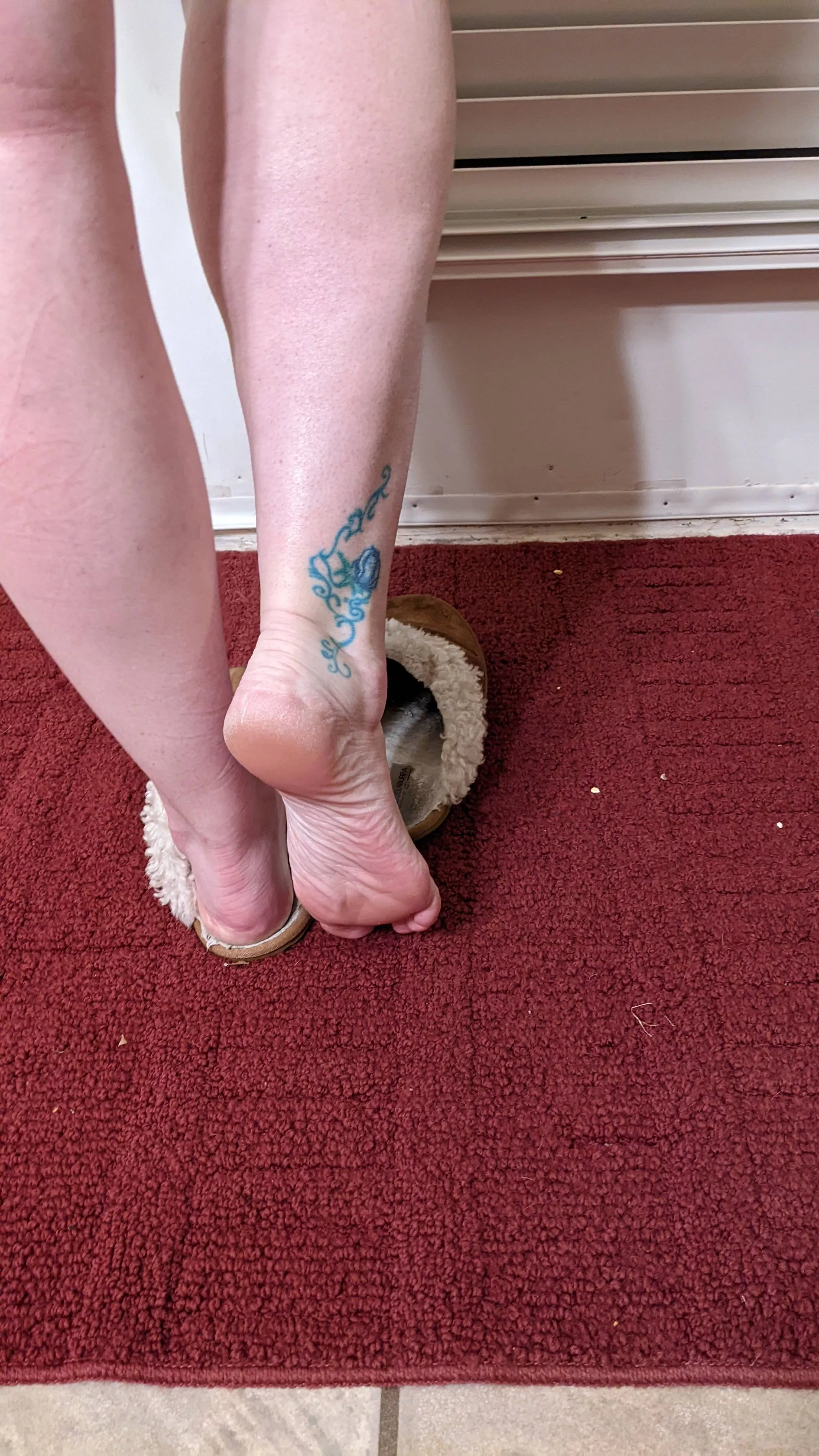 I'm wearing my fuzzy slippers in the summer 🔥🔥 so they're extra sweaty 🥵 posted by StinkyToesNFeet