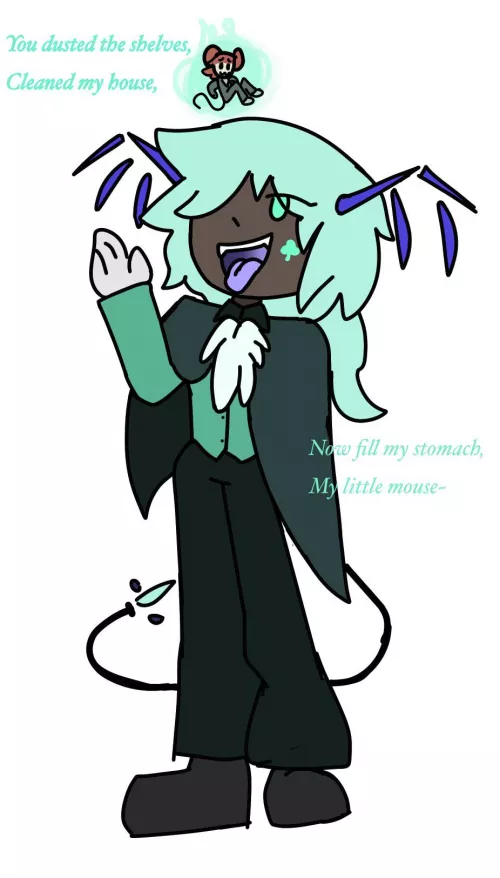 {Image} Jacques sometimes teases his little servants when their work is done! (OC) by DogOfSwords