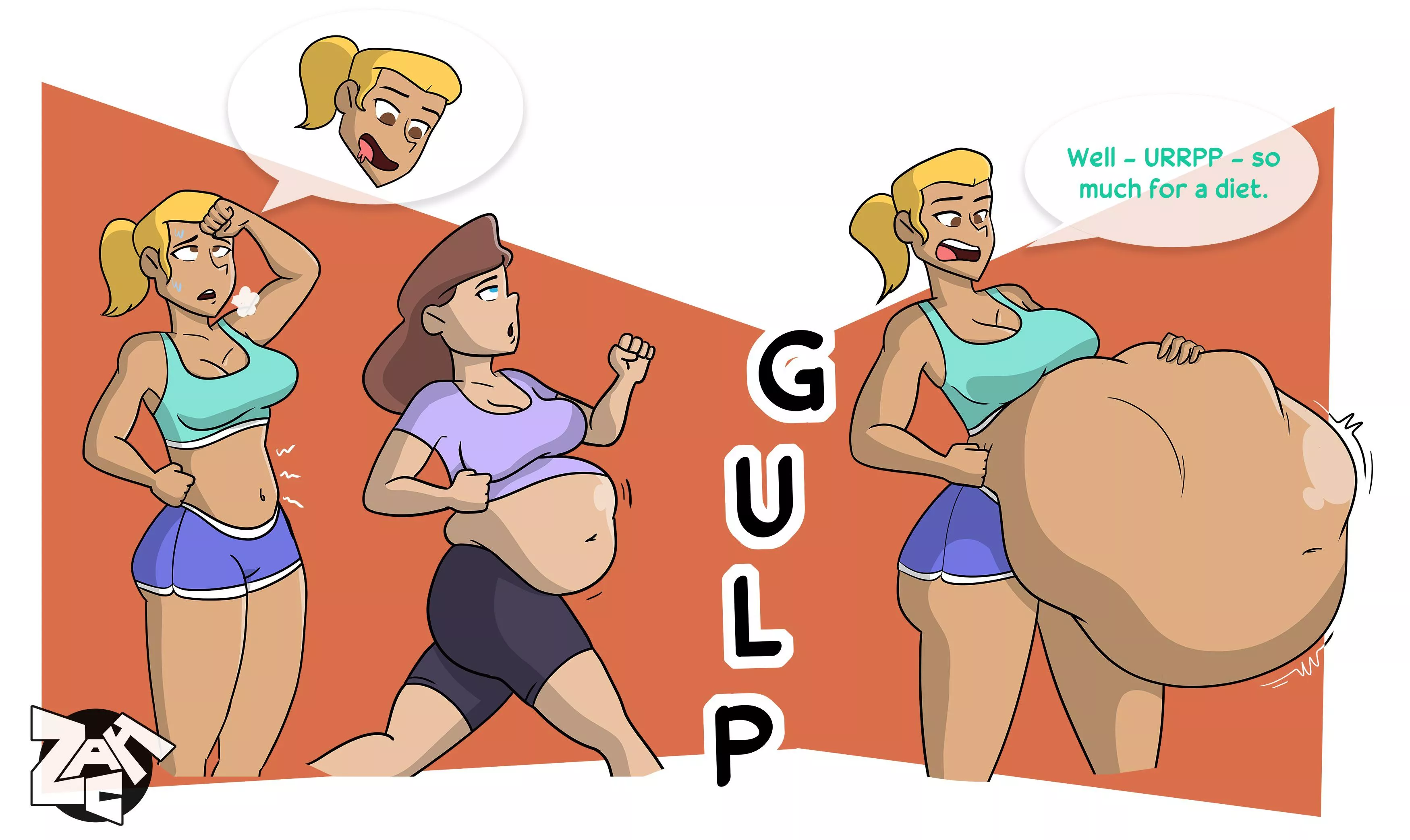 {Image} “Jogging Hunger” (Art by: Zach-White) [F/F] [Same Size] posted by zwhite880