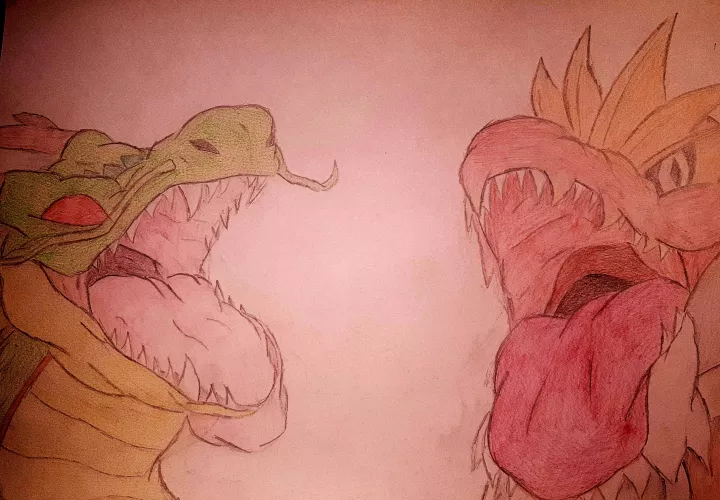 {image} Tyrantrum and Shenron are hungry, who will you satisfy? [Alessiomine05, OC][Dragon and Dinosaur][Mawshot] by Alessiomine05