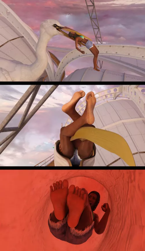 {Image}Crane Eats Adventurer(?/Crane)(F/Human)(Soft)(Oral)(unwilling)(nsfw)(OC: WormsignVore Animations) by WormsignVore