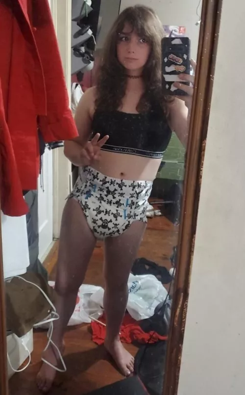 in a diaper again tonight, I love feeling the warmth by Nightowl1320