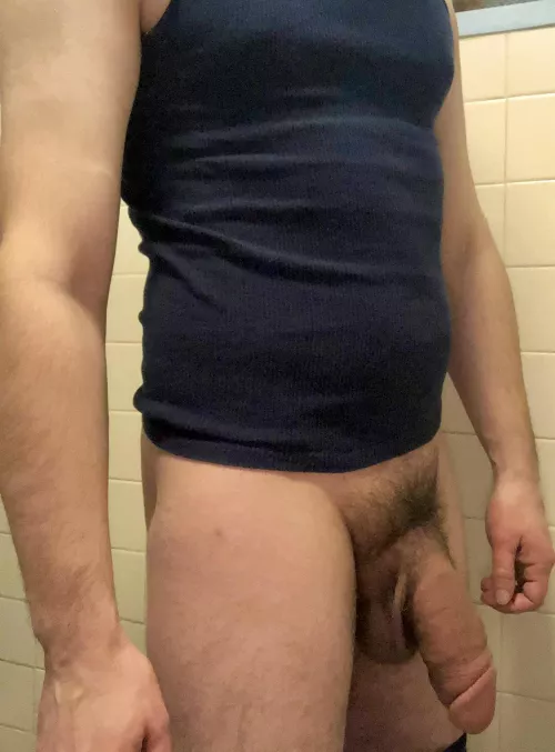 In a tank top with my cannon out [38] by WayTooThick