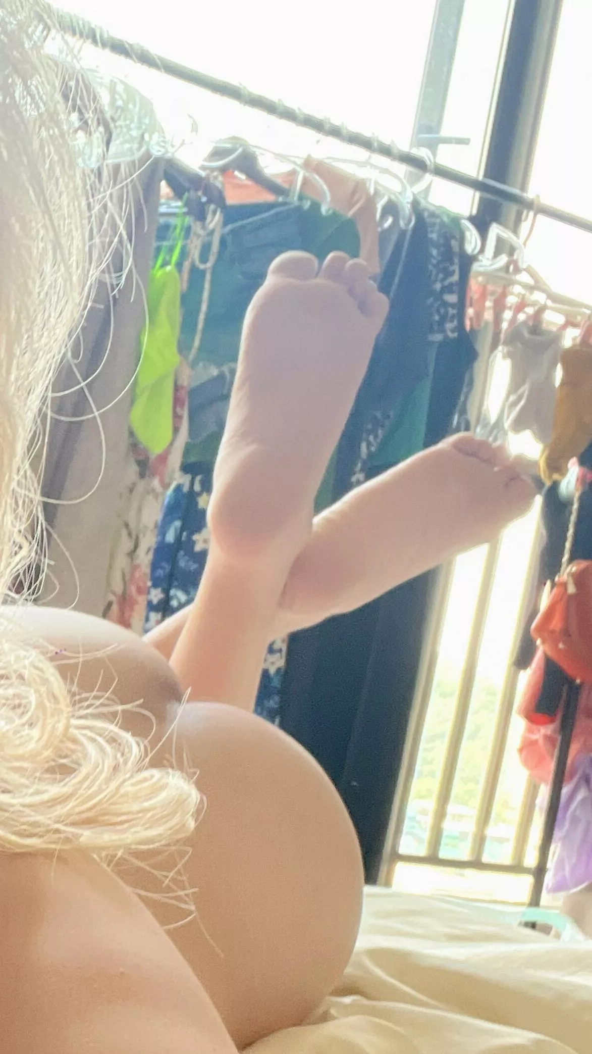 In bed, relaxing with my ass and feet up. posted by Sisdon8