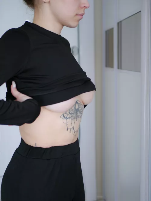 in black top 🖤🖤 by littlehornybae