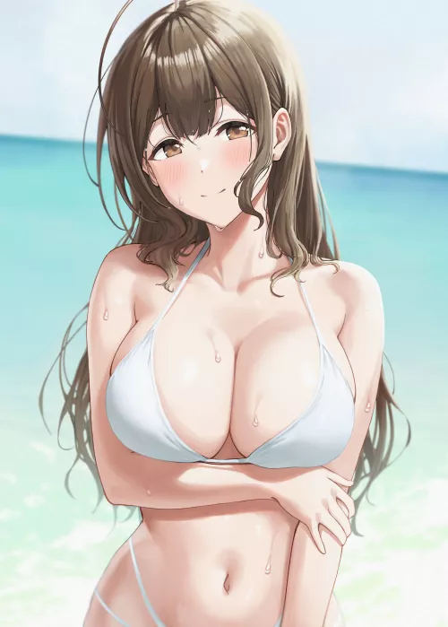 In her new bikini for you~ [The Idolmaster: Shiny Colors] by HornyHoeOn2nd
