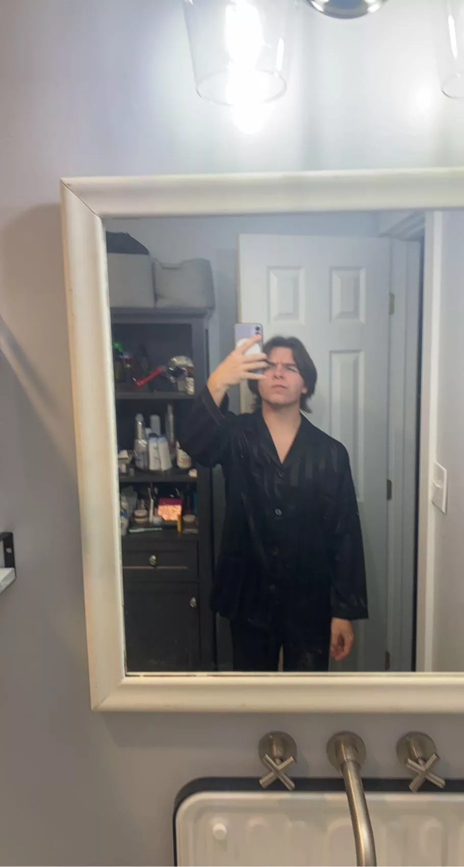 In other news the short boy got silk pjs, atleast they’re comfy enough to play switch in! posted by RubyAlchemist3