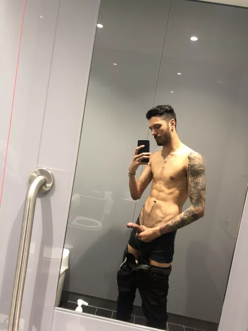 In the toilets at work, let’s hope no one walks in 🤣 by Automatic_Bake_5078