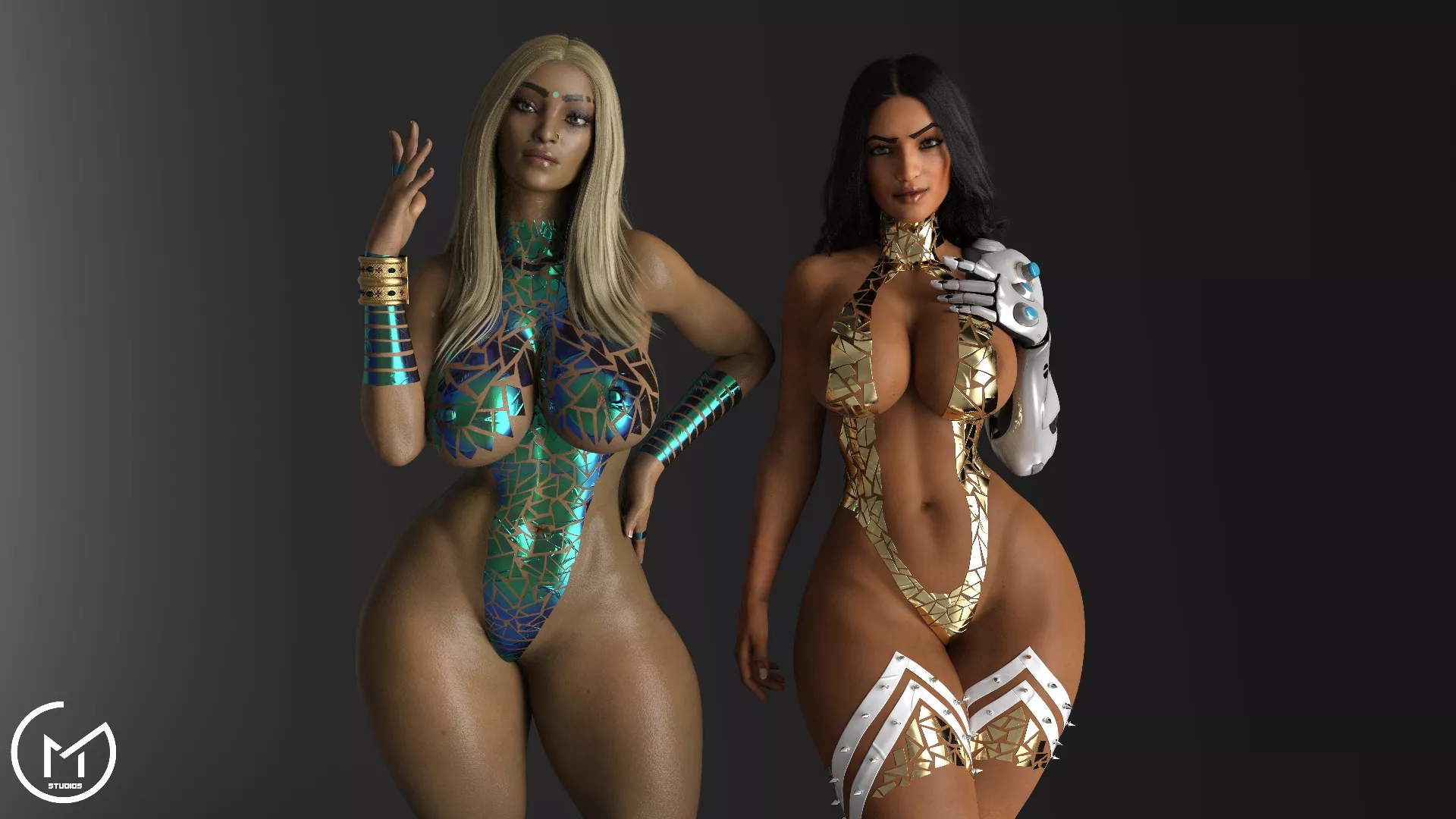 Indian Goddesses Rampart & Symmetra (GM Studios) posted by deadlyra1der