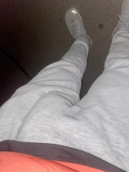 Is it noticeable? Feel like I put on a show for my neighbors in these sweatpants by chainhangl0w