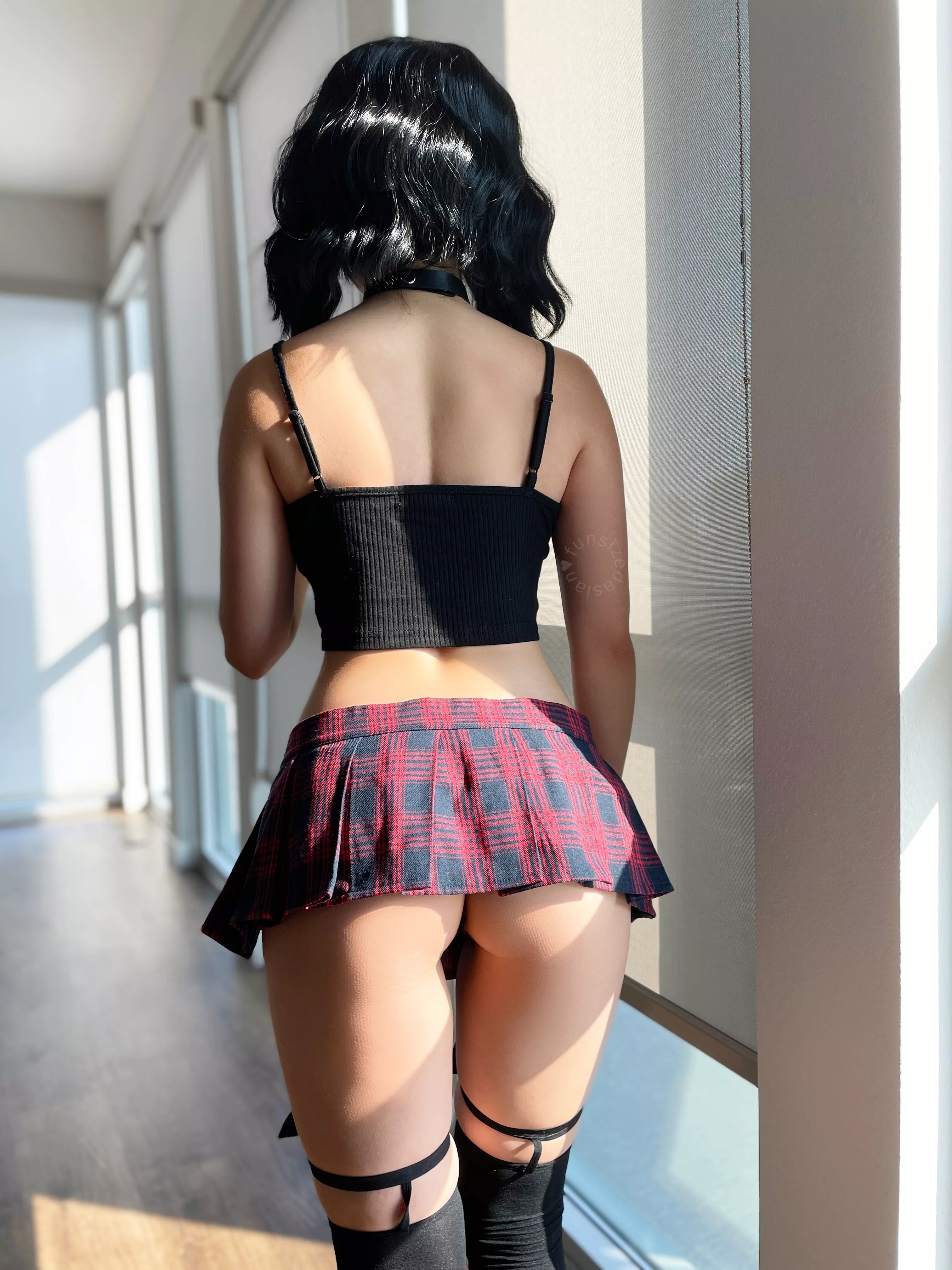 Is it possible (f)or a skirt to be too short? 🤔 posted by fun-sized-asian