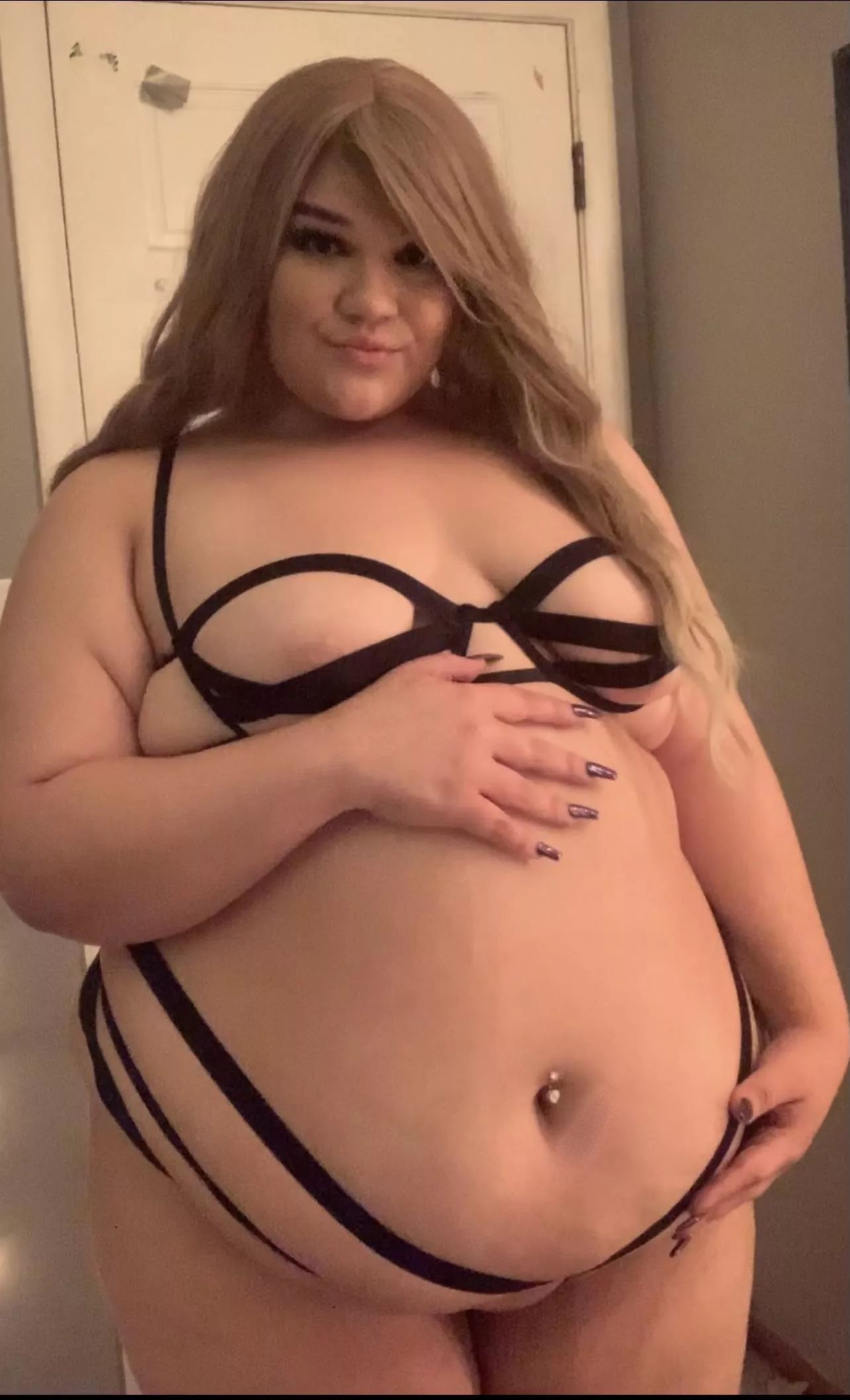 is the lingerie too revealing? 😋 posted by fatbellybabyy