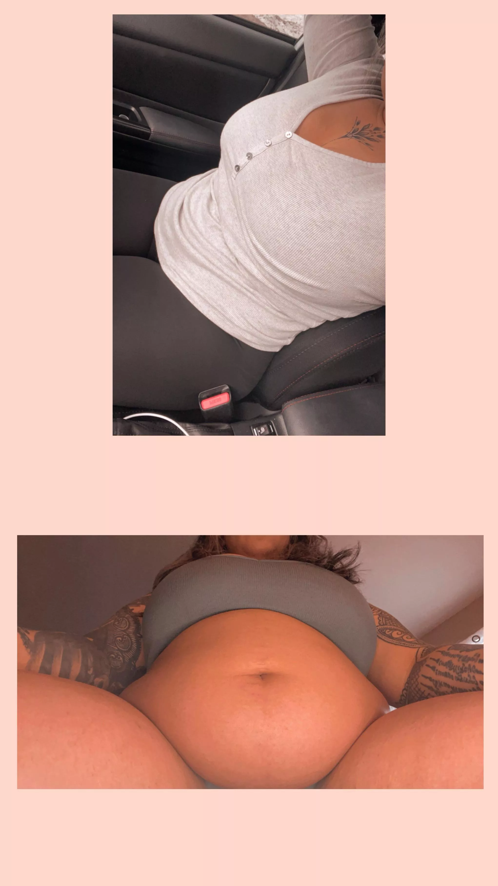 It always blows my mind that all of that belly is hiding under my clothes. These pictures are just a day apart 😳🤯 posted by Masobrat