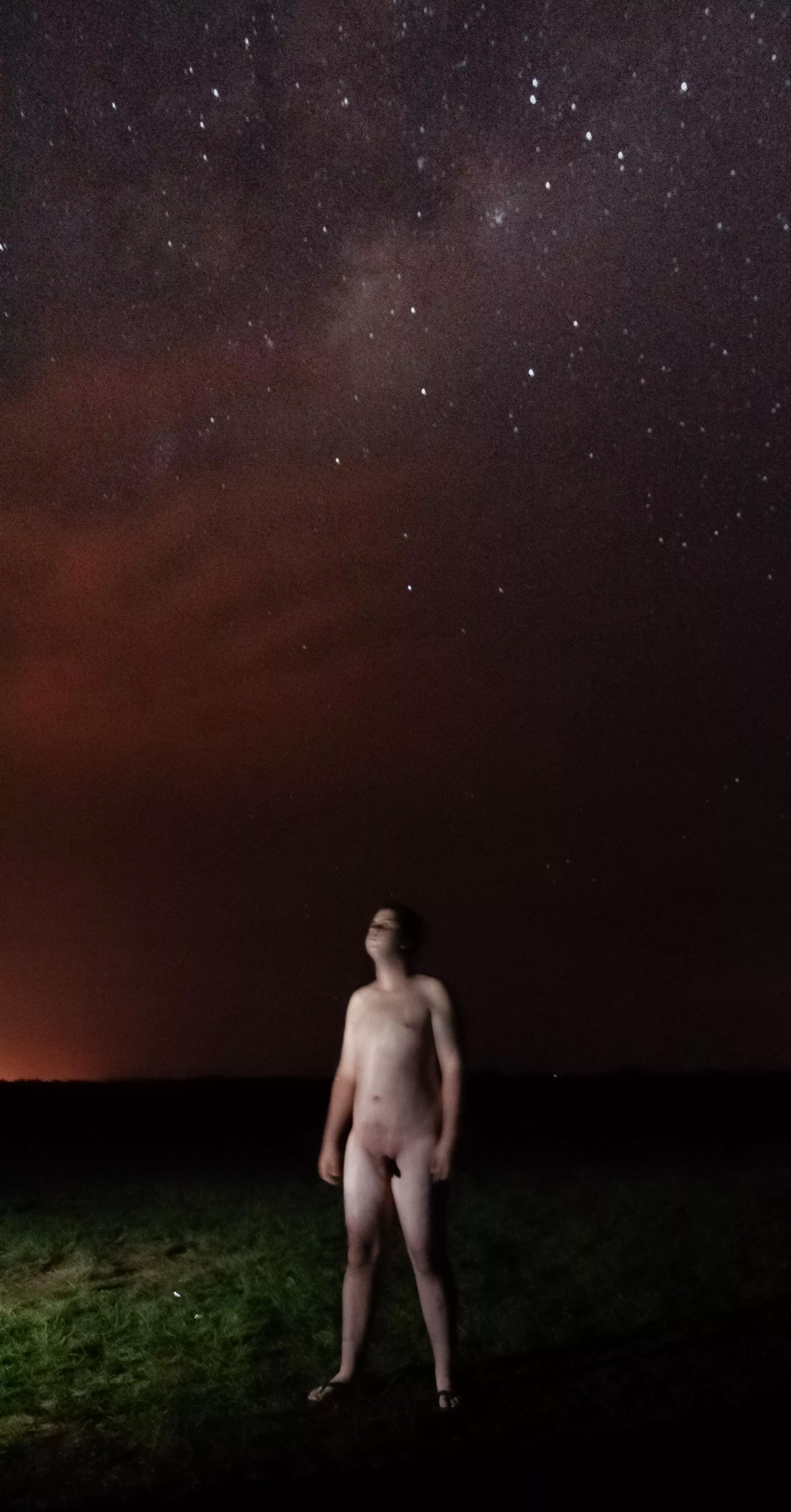 It was midnight, it was 41°F but I enjoyed it a lot, the cold was secondary compared to the great spectacle that was in the autumn sky. posted by GiantNudistGuy
