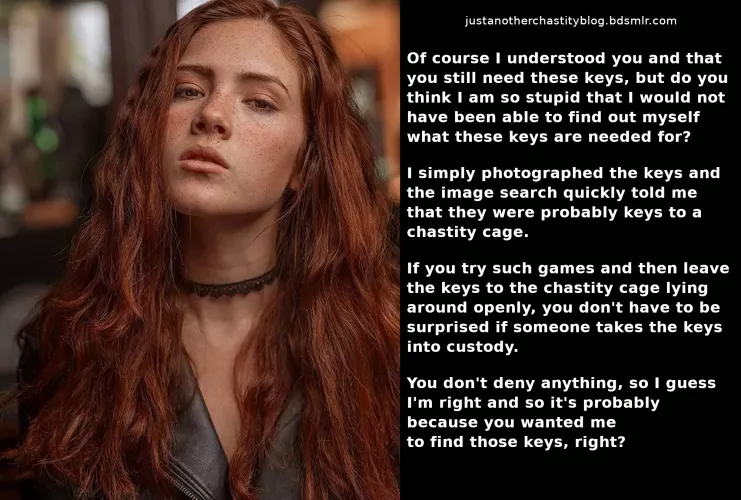 It's a dangerous game you're playing! by justchastityblog