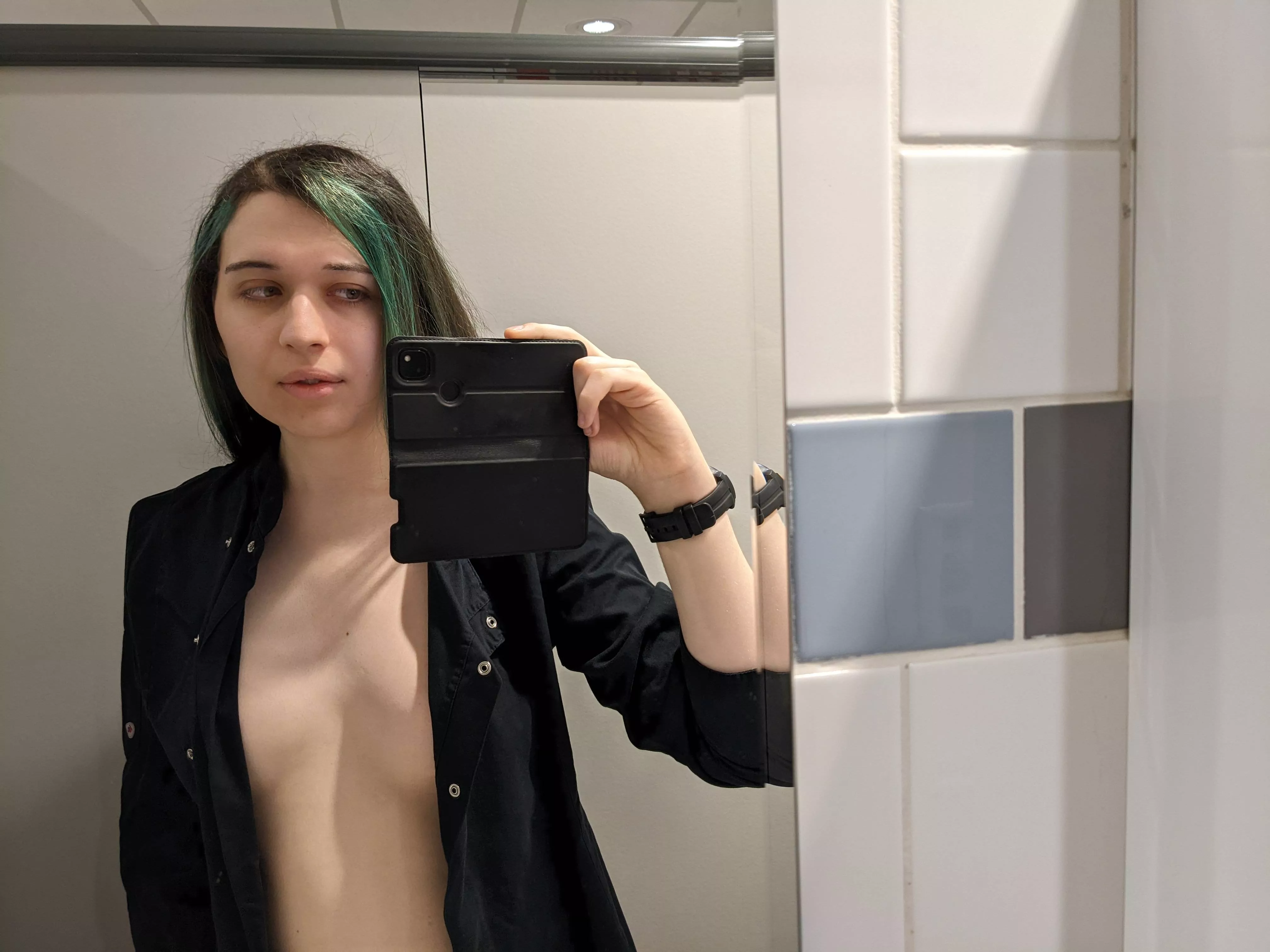 it’s a shame that I have to close this vest at work (21f) posted by unmakethewildlyra