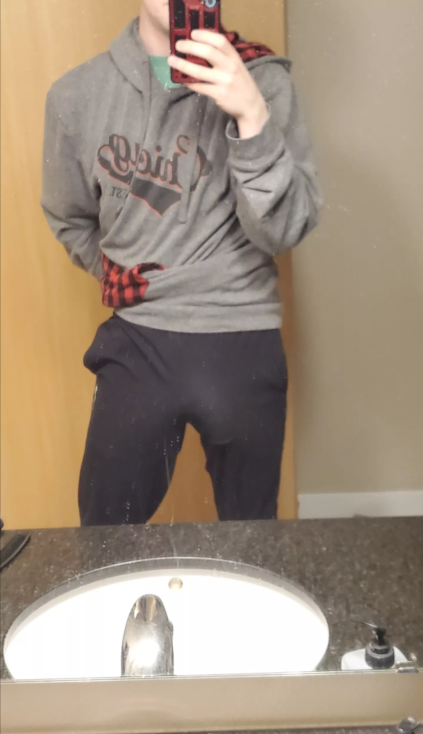 It's always a risk when I wear non-rigid pants in public 😅 would this be too distracting? ❤️ posted by tittylickinthrowaway