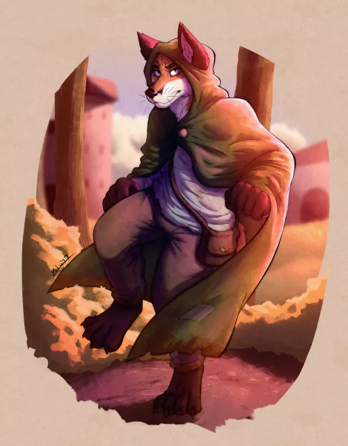 ''It's getting late. I need to be cautious and stay hidden before the night. I can make my escape after the sun sets and then I will be free'' // Art by me by spacetank