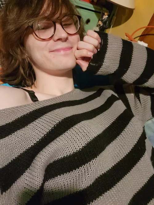 It's still Femboy Friday somewhere (so I got on my cute sweater) by DocFemBot