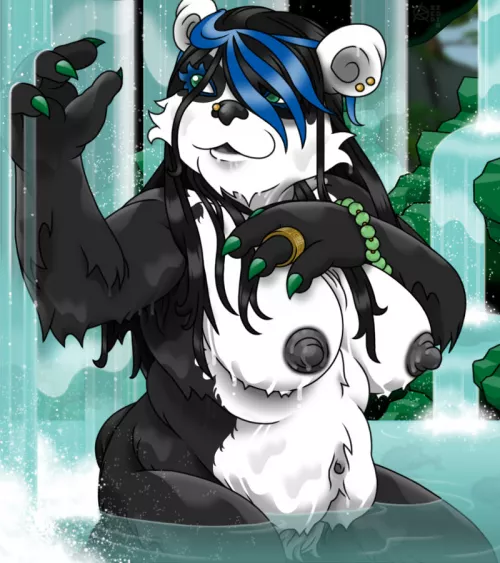 Jada enjoiyng the waterfalls [F] (ragnar oktopod) by grippingtwo