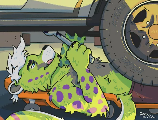 Jeep Maintenance (art by me: @remythesaber) by Remythesaber