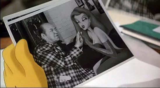 Jessica Rabbit playing patty cake with Weinstein looking guy while cuck Rodger Rabbit cries posted by SprintSux212