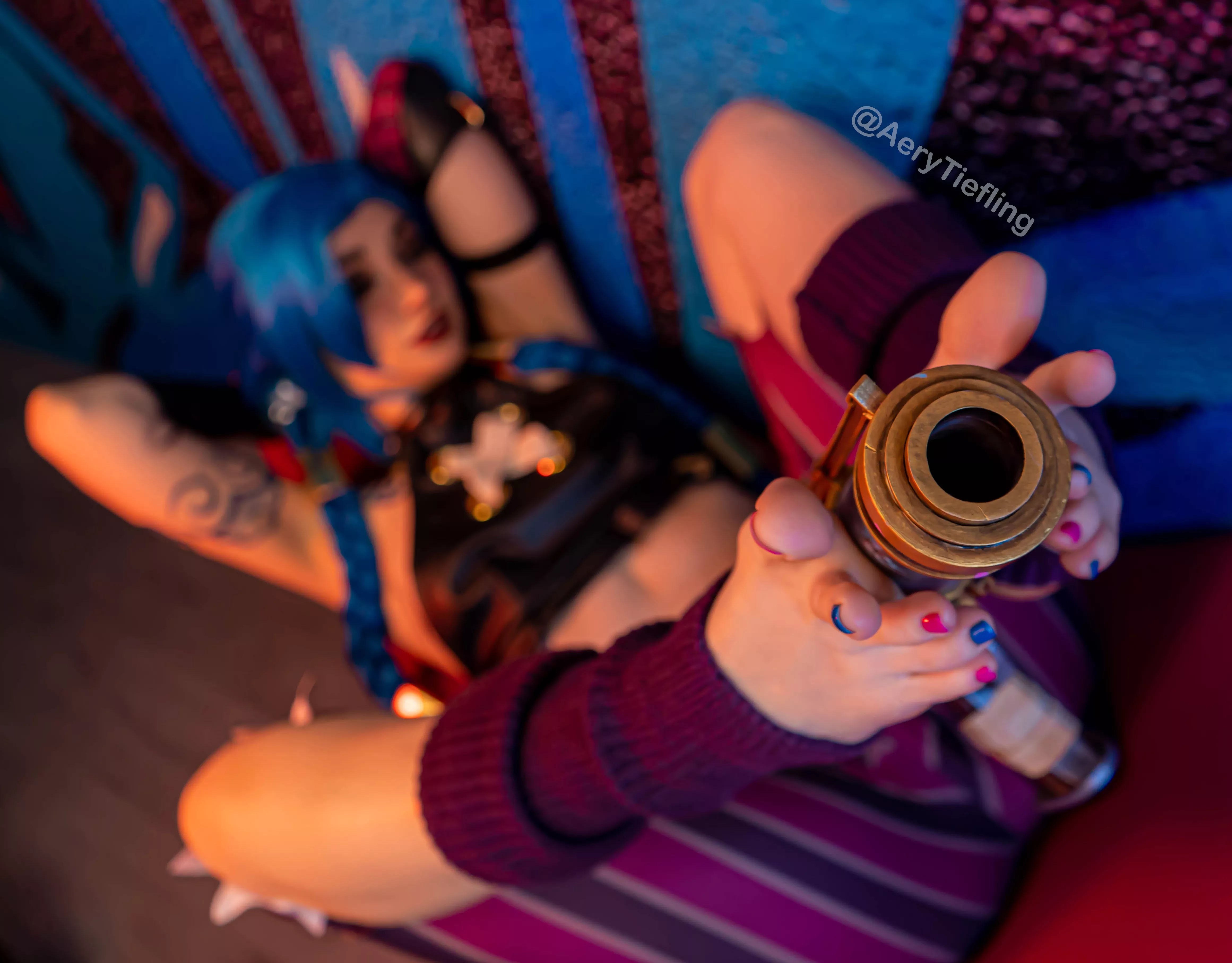 Jinx (Aery Tiefling) [Arcane/LoL][OC] posted by AeryKorvair