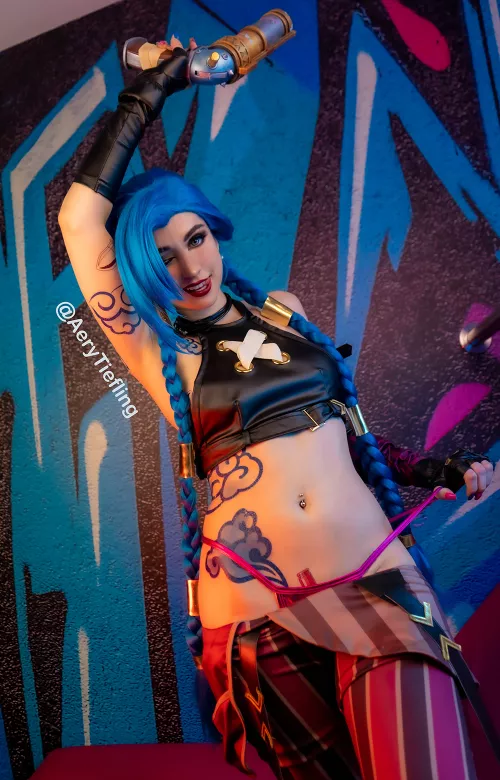 Jinx from Arcane/LOL by Aery Tiefling [OC] by AeryKorvair