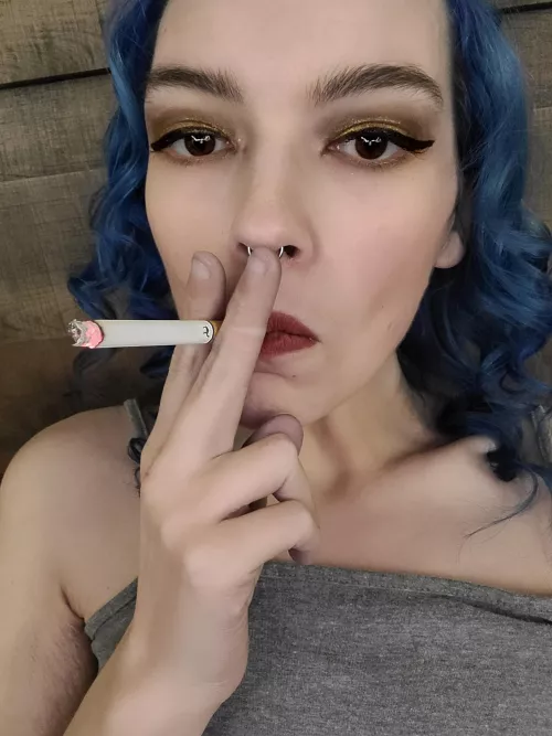 joined the blue hair club yesterday 💙 by miss_slytherin13