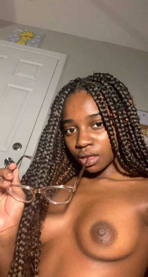 Just a girl and her glasses! Who wants to paint them? by Ok_Butterscotch9164