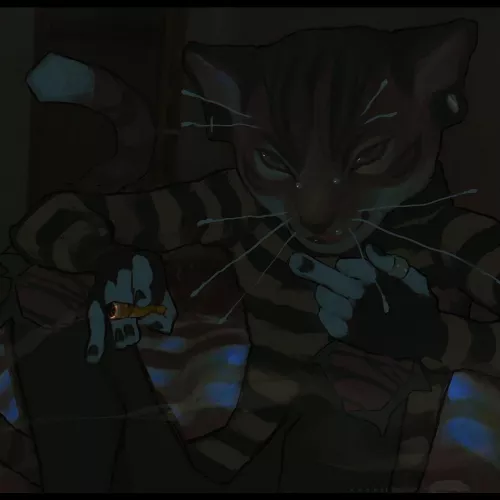 just a little kitty cat by rhokii