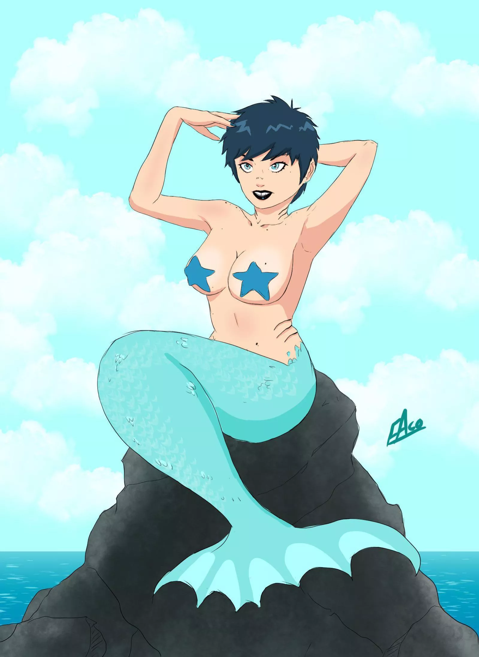 Just a mermaid I drew (faconator) posted by el_faconator