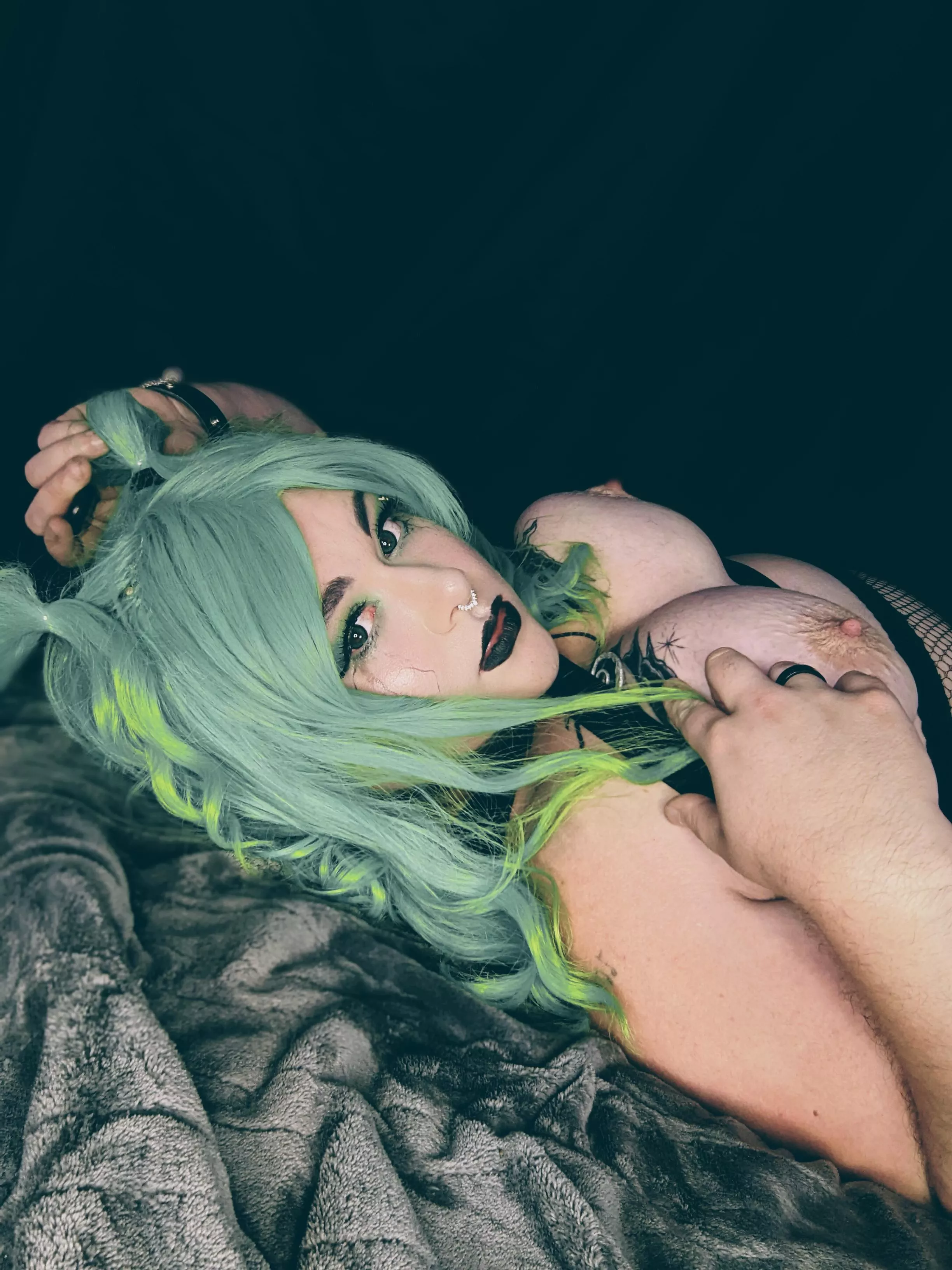 just a peek 🖤 posted by anariccobb