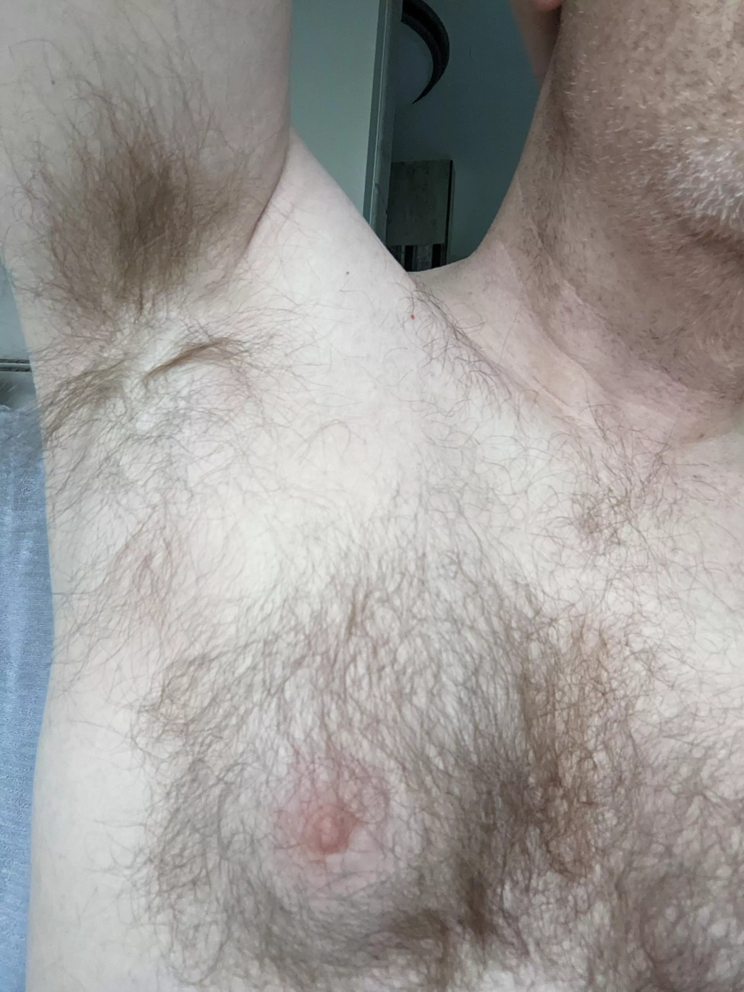 Just about to shower. Sniff daddy's pits before or after? posted by abbriggs808