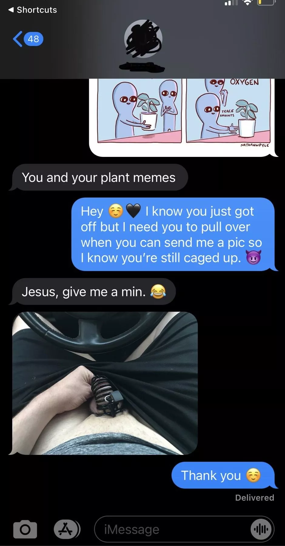 Just checking in on him =) posted by knotty_fay