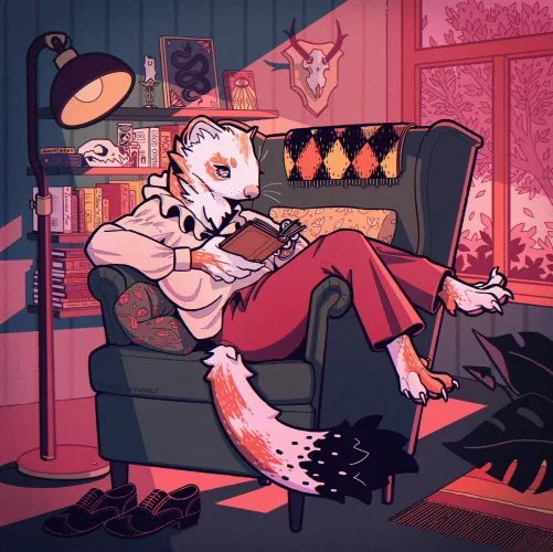 Just finished this piece of my stoat fursona and I can’t post it on my other social media yet… so I’M POSTING IT HERE BECAUSE I’M SO PLEASED WITH IT AND CAN’T WAIT FOR PEOPLE TO SEE IT T^T hope you’ll like it and approve of my literary choice by SarielSnowings