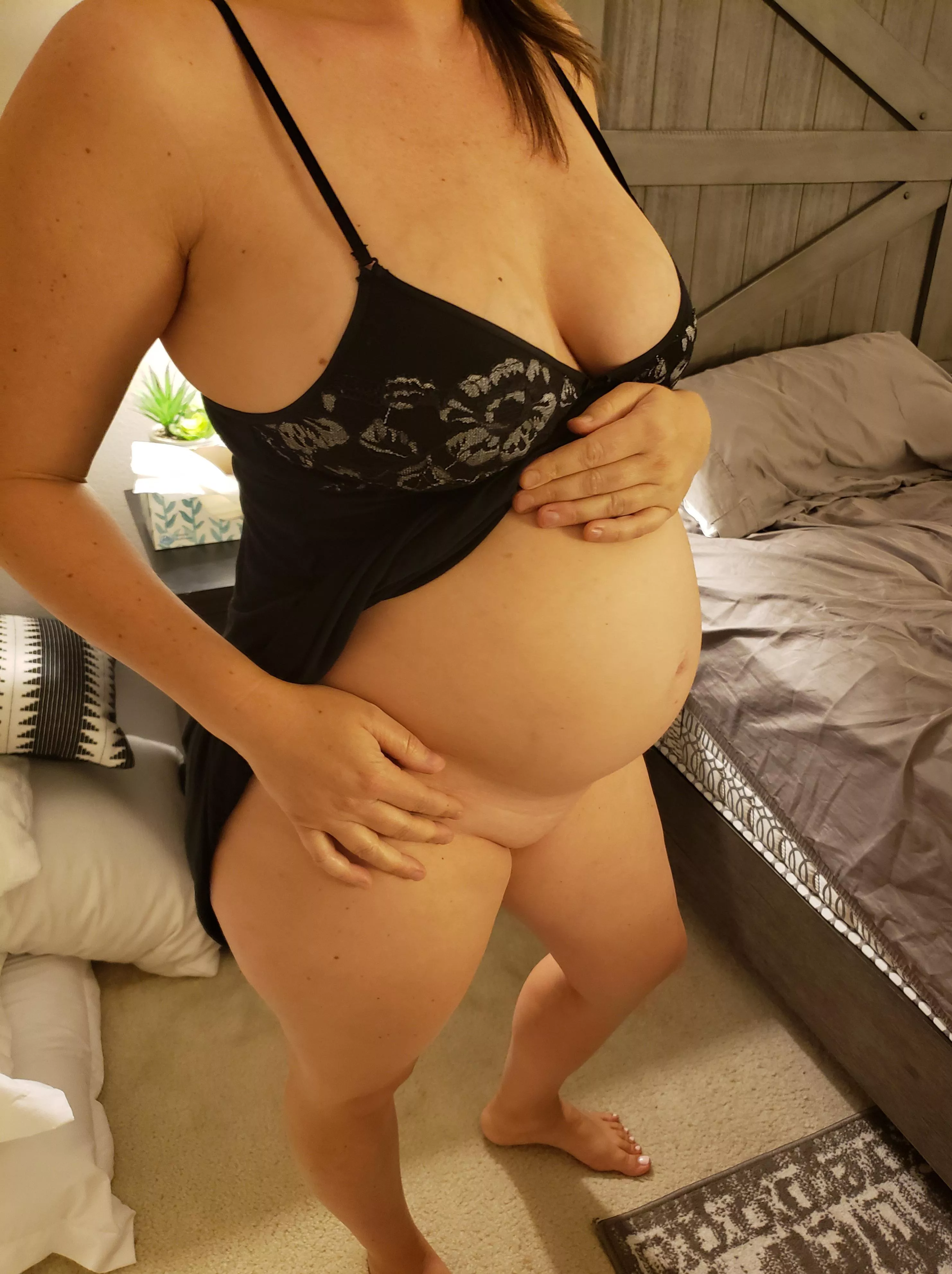 just got bent over this bed at 23 weeks. posted by bonerrificcpl