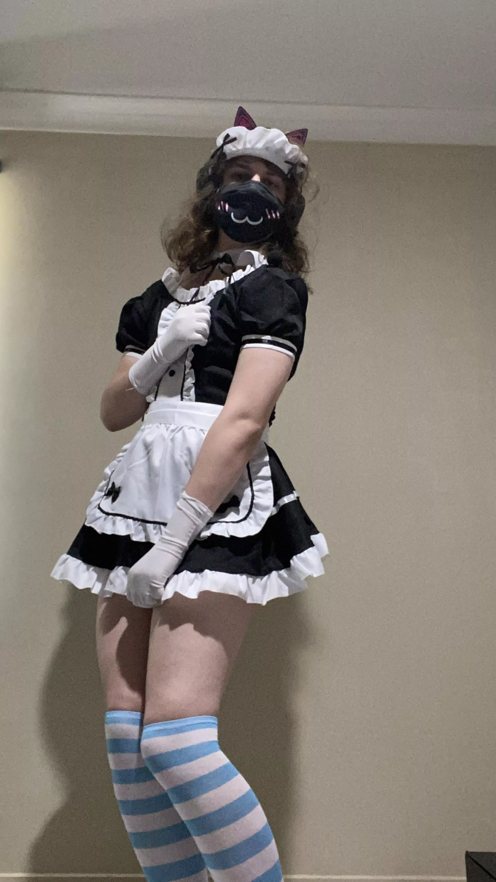 Just got this maid outfit today but it’s a little to small lol will I no for next time now posted by Confident-Afternoon9
