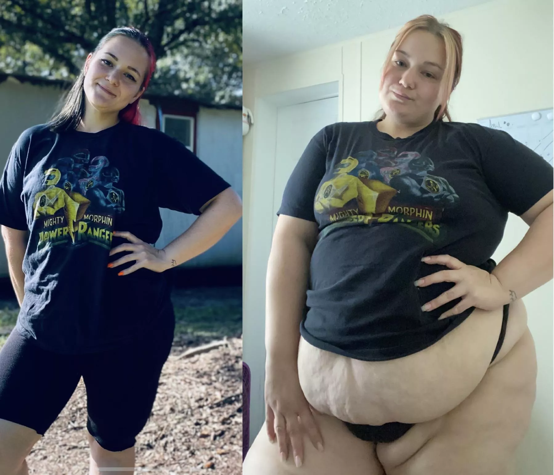 just had to try on this shirt again. the shorts didn’t have a prayer 😅 posted by NannyNarwhal