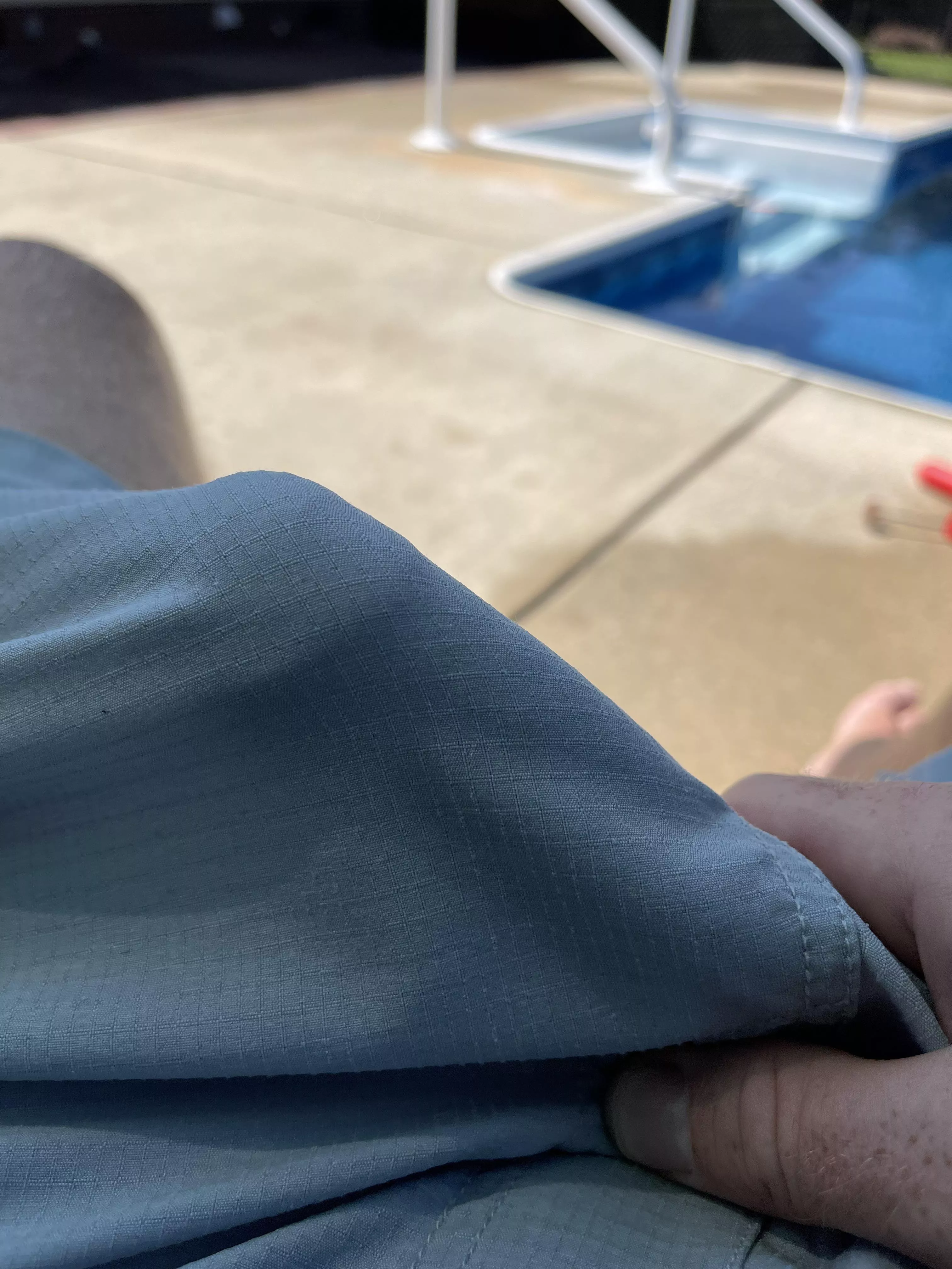 Just hanging out by the pool. posted by red_beard_biker