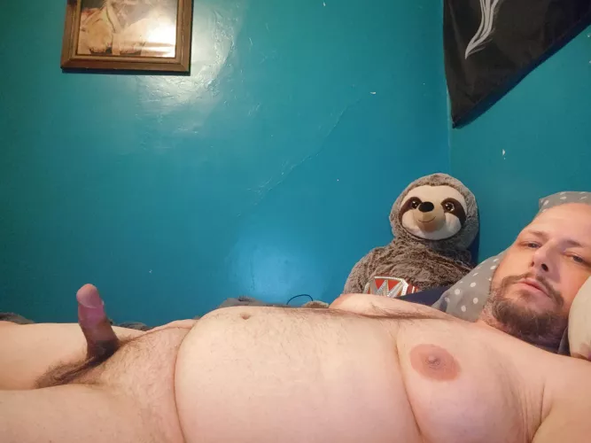 just lounging around today by FriendlyFatNakedGuy