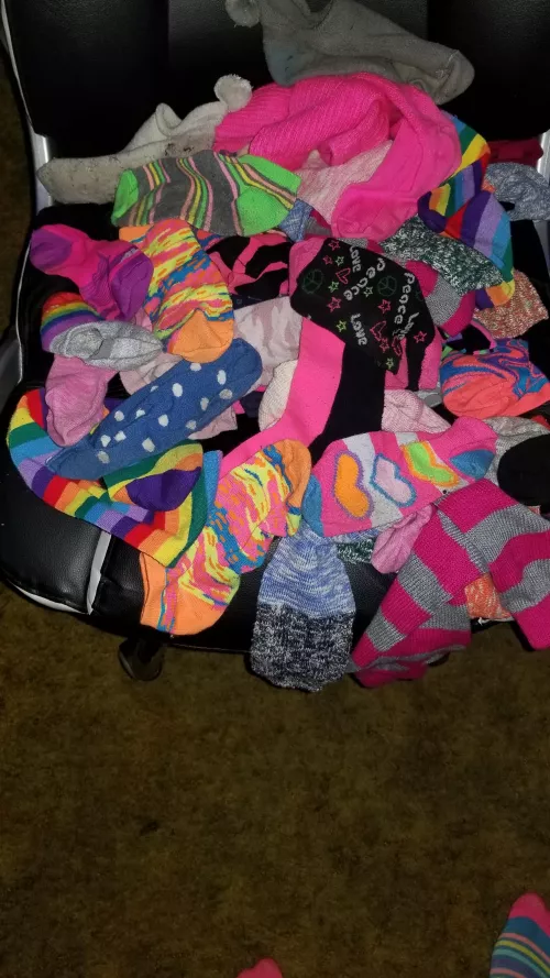 Just love my socks..time to match an put away . by sissyLisa73