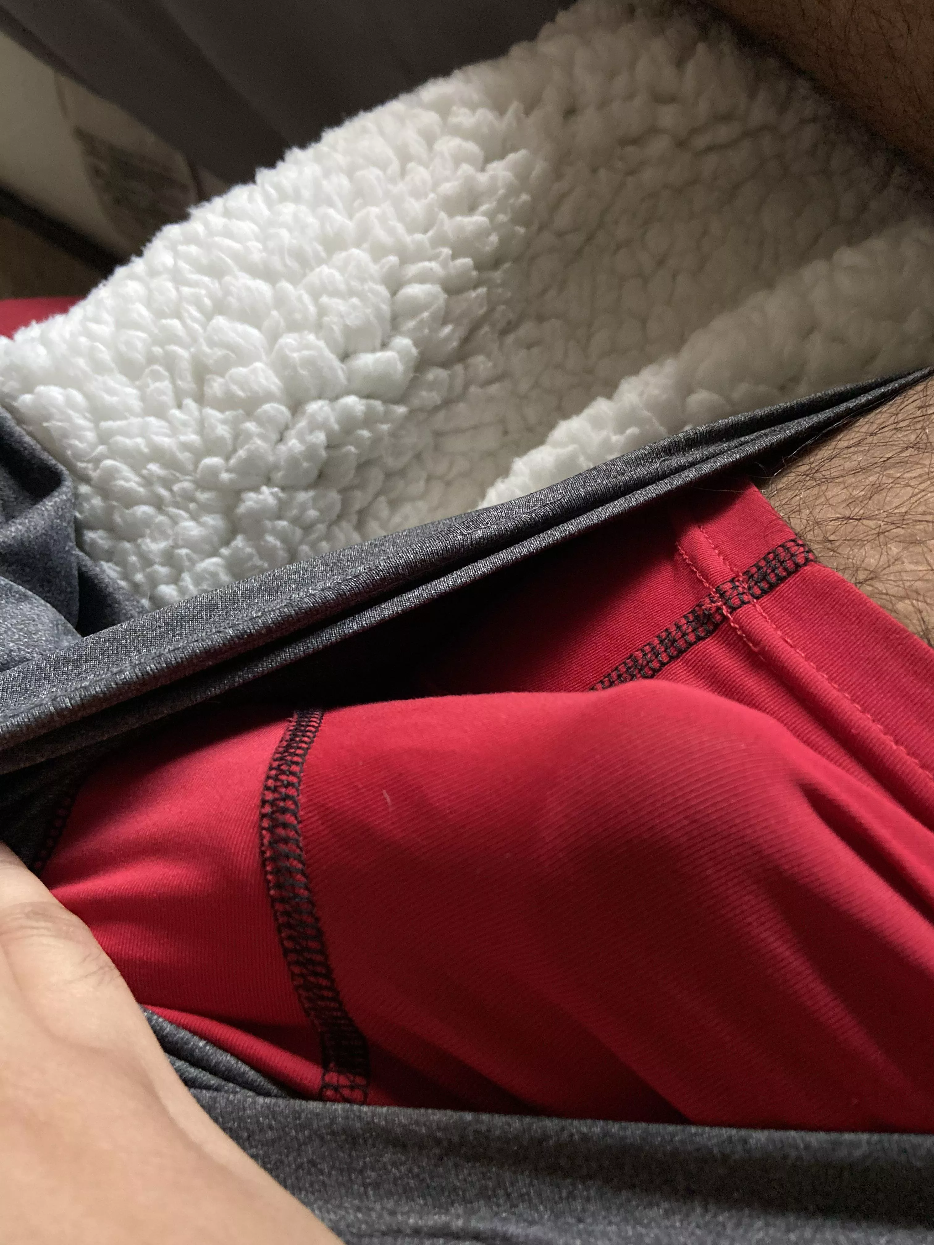 Just some wood in my compression shorts posted by throwawayforgood28