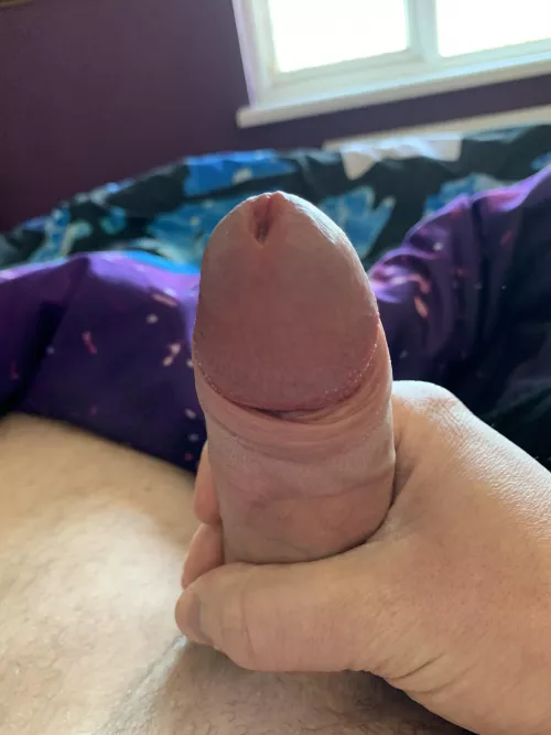 Just the tiniest beads of precum running in a little river down my thick head. Many many more to come as I edge.. by Thialfi2205