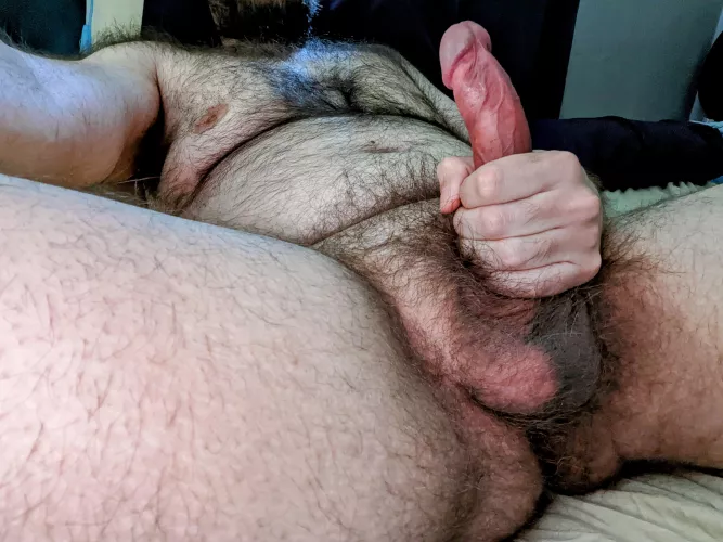 just woke up, starting my day right. by hairybud69