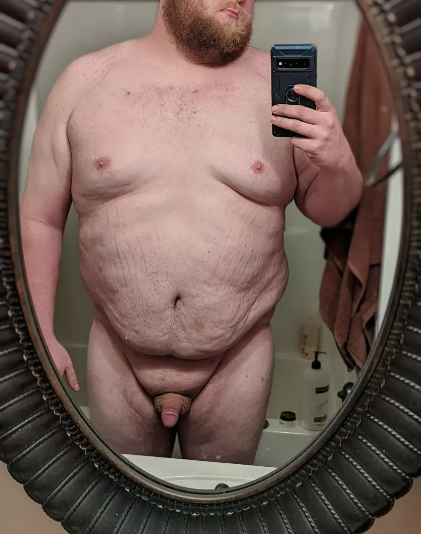 just woke up. this is how I look every morning. big belly and all. sorry if you don't like it. posted by hangingshort
