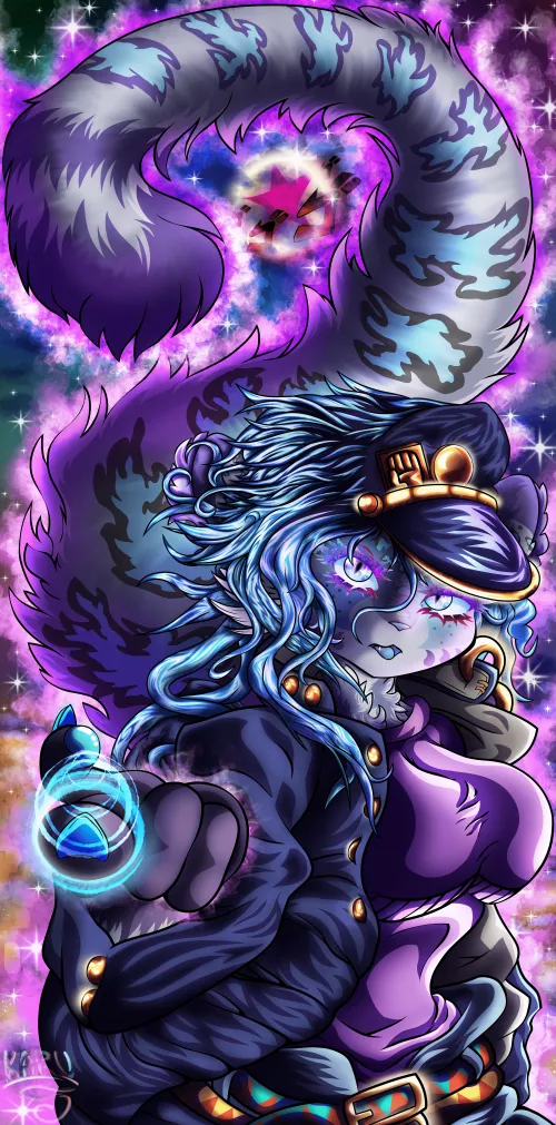 Karu Kujo (art by me) by SnepQueen